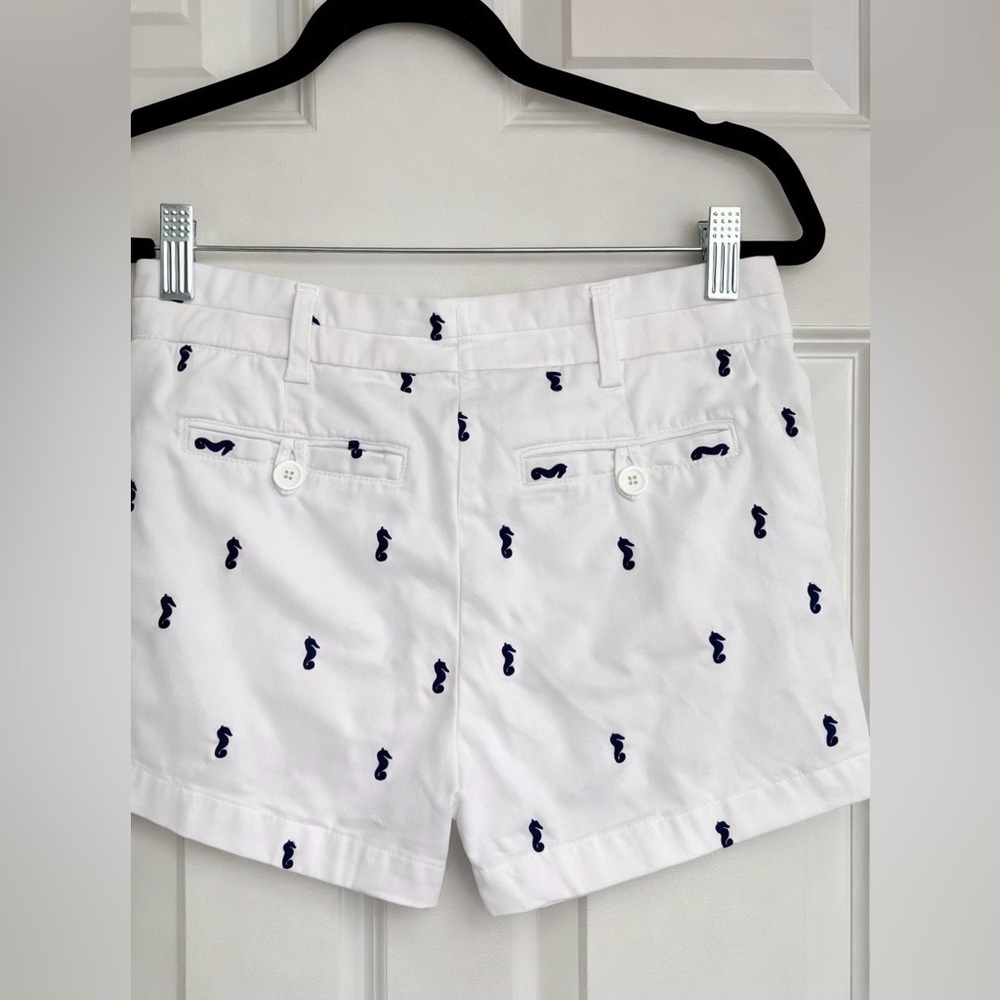 British Khaki White and Navy Women's Shorts - Picture 3 of 4